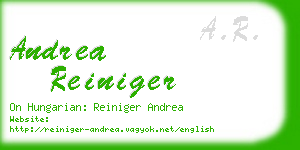 andrea reiniger business card